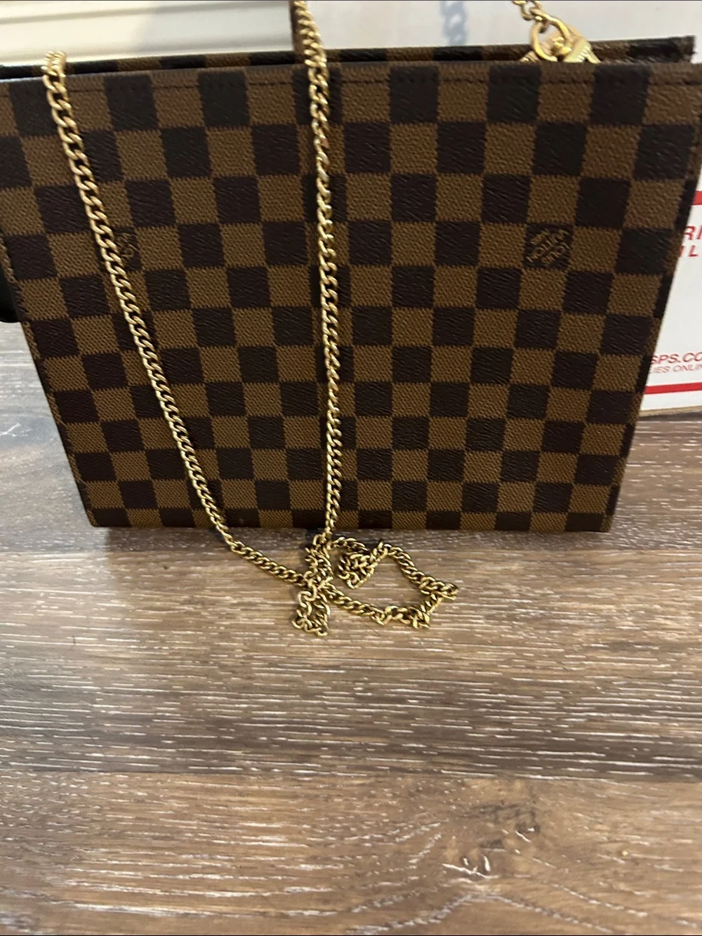 Inspired Damier Ebene Checkered Document Folio - Brown/Chocolate NWOT